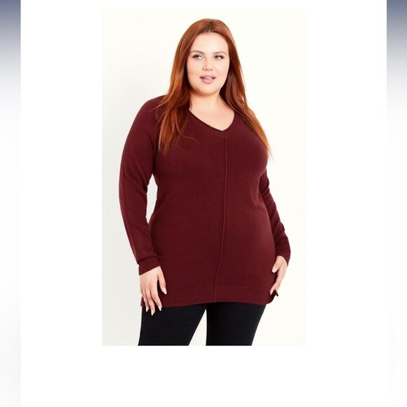 Evans Women's Plus Size V Neck Relaxed Fit Ultra Soft V-Neckline 22/24 (2x) b21 - Picture 1 of 5